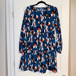 Shein Blue Ruffle Tiered Dress, Women’s Size S